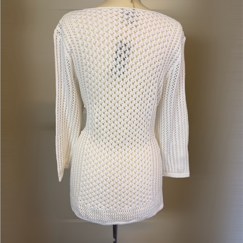 Chico's White Crochet Tunic - Picture 2 of 2